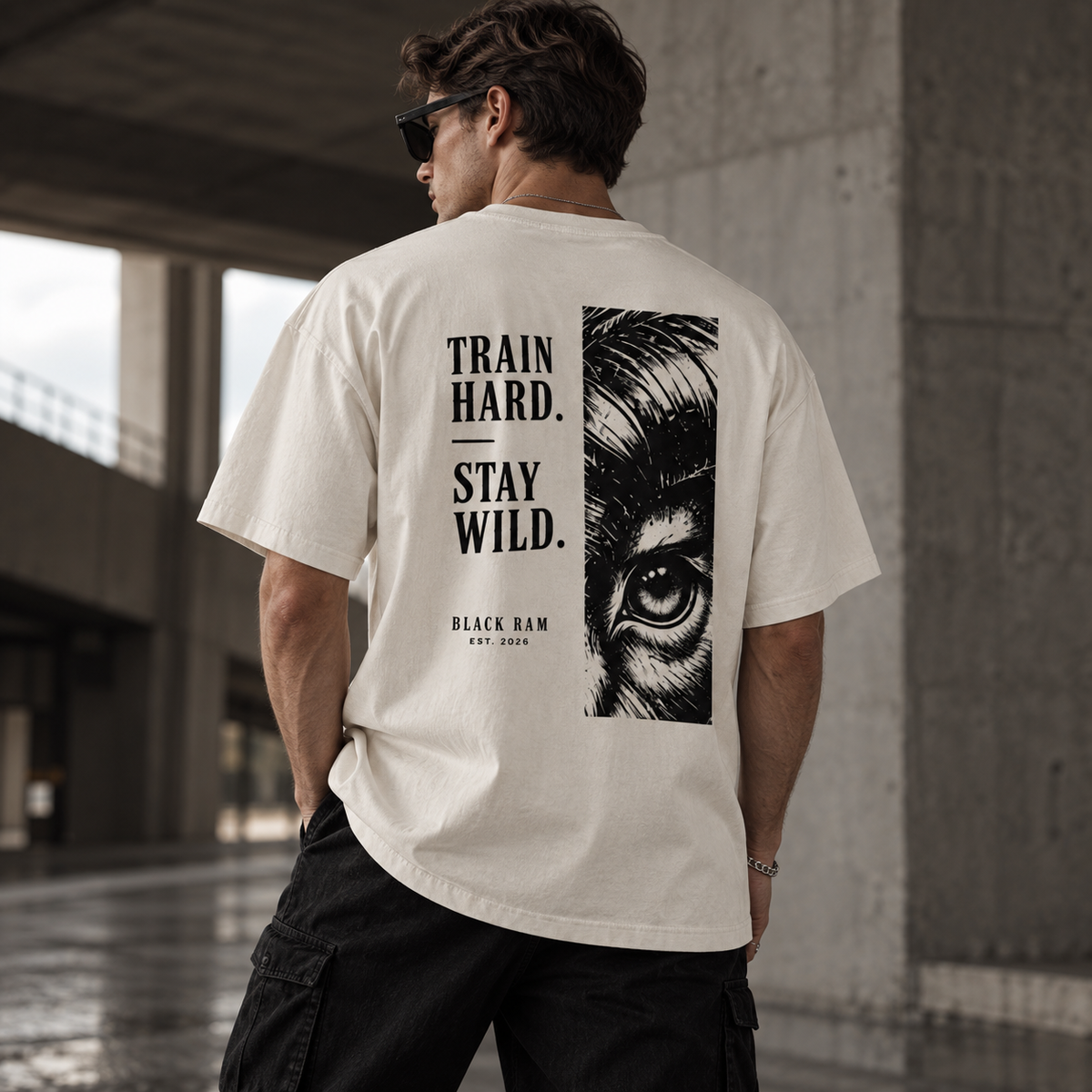 BLACK RAM — Hard / Wild Oversized Tee