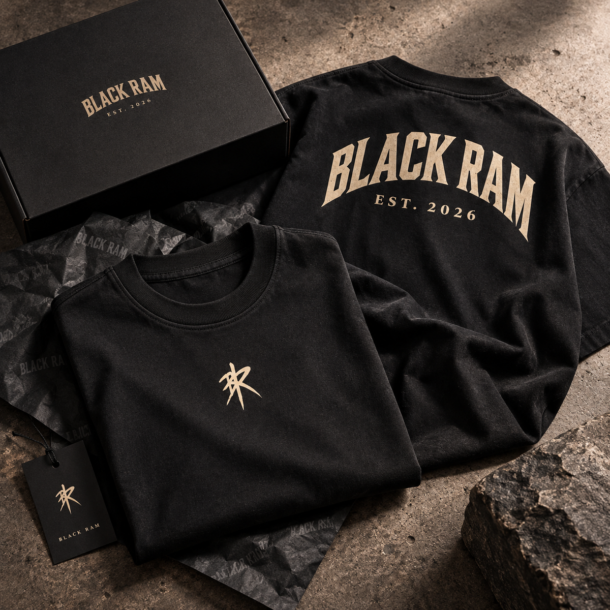 BLACK RAM — Heritage Oversized Tee / Black