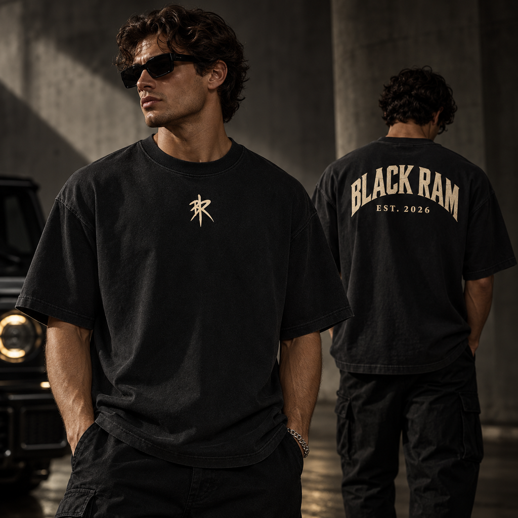 BLACK RAM — Heritage Oversized Tee / Black