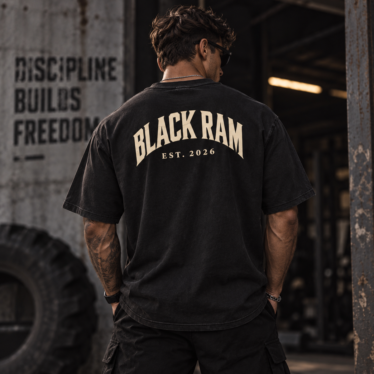 BLACK RAM — Heritage Oversized Tee / Black